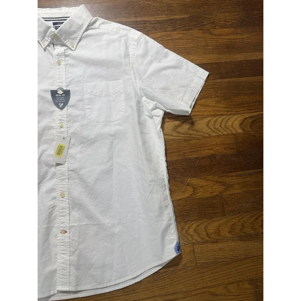 Cremieux Classics Men's Short Sleeve Button-Up Shirt, 100% Cotton, XL